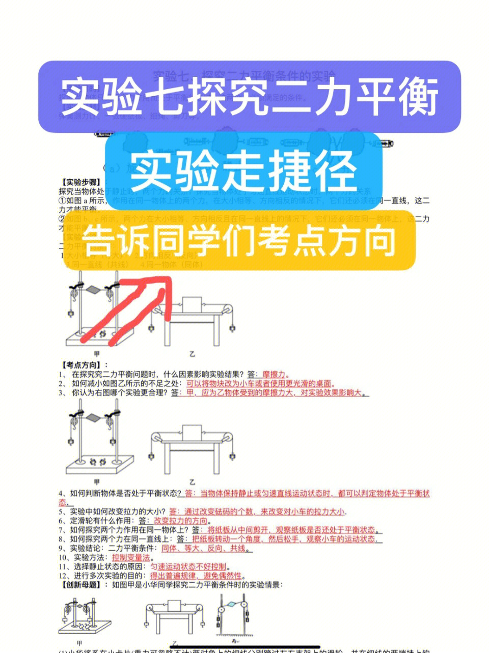 力平衡 方程_二力平衡條件的實驗_力與物體的平衡