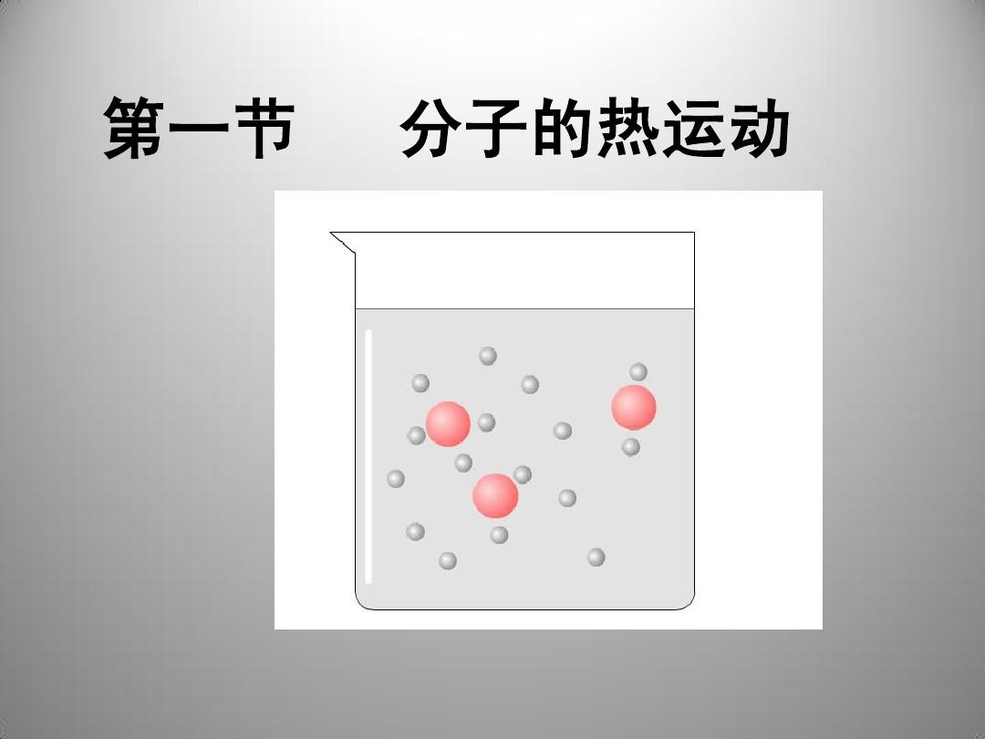 分子熱運動教學設計初中_分子熱運動的平均速率_分子在不斷運動