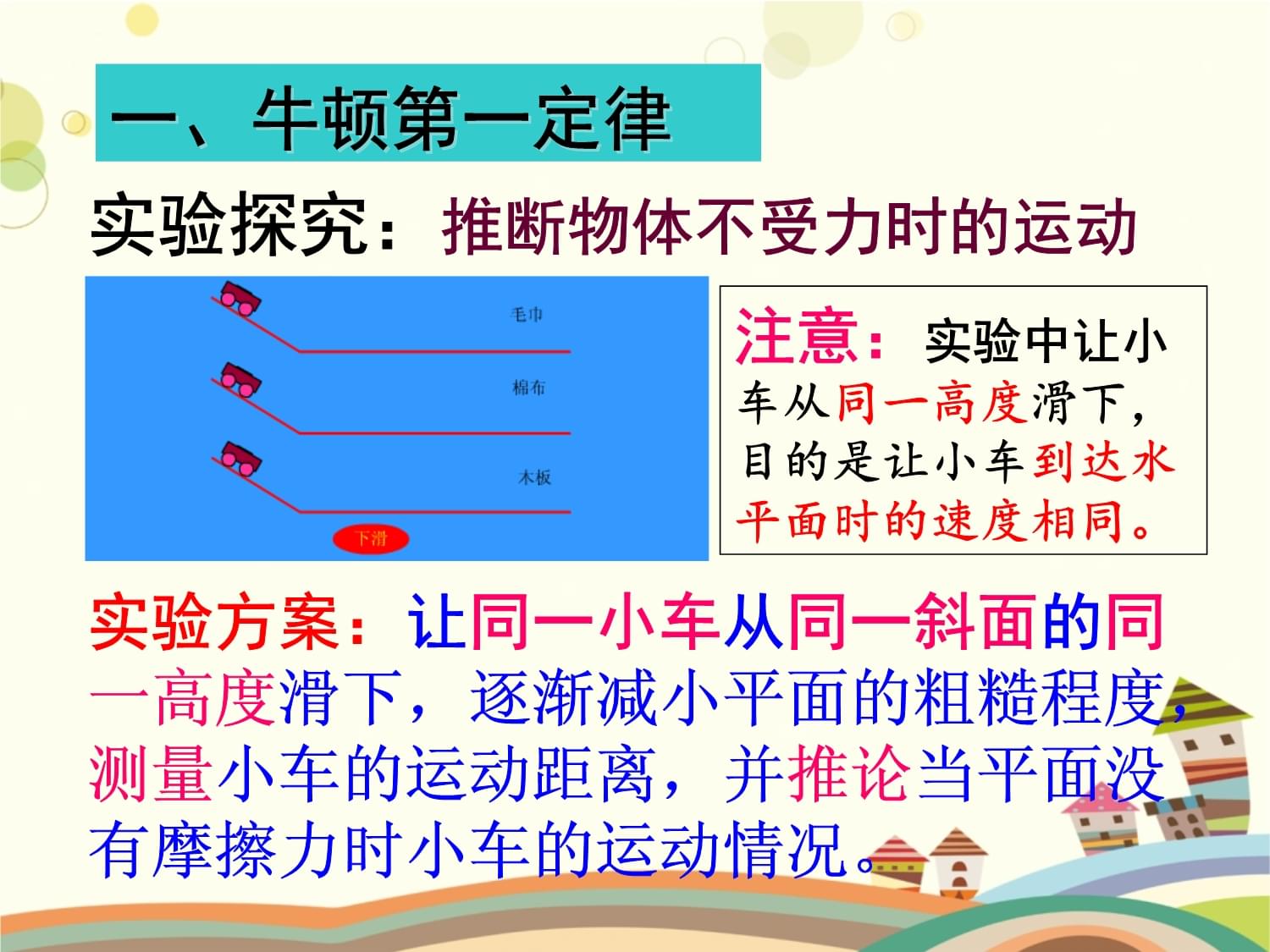 牛頓第一定律教學_人教a版高中數學必修4_人教a版高一數學必修2教案