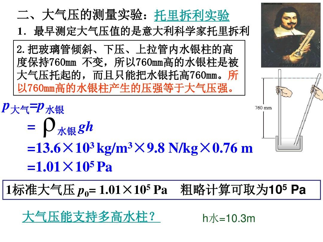 大氣物理壓強實驗視頻講解_初中物理大氣壓強實驗原理_物理大氣壓強實驗