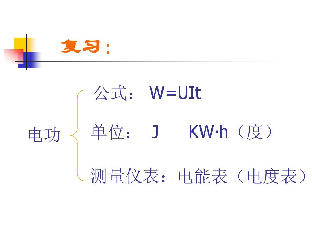 電功率計算公式中w的單位_電功率計算公式的單位_電功率的計算單位是什么