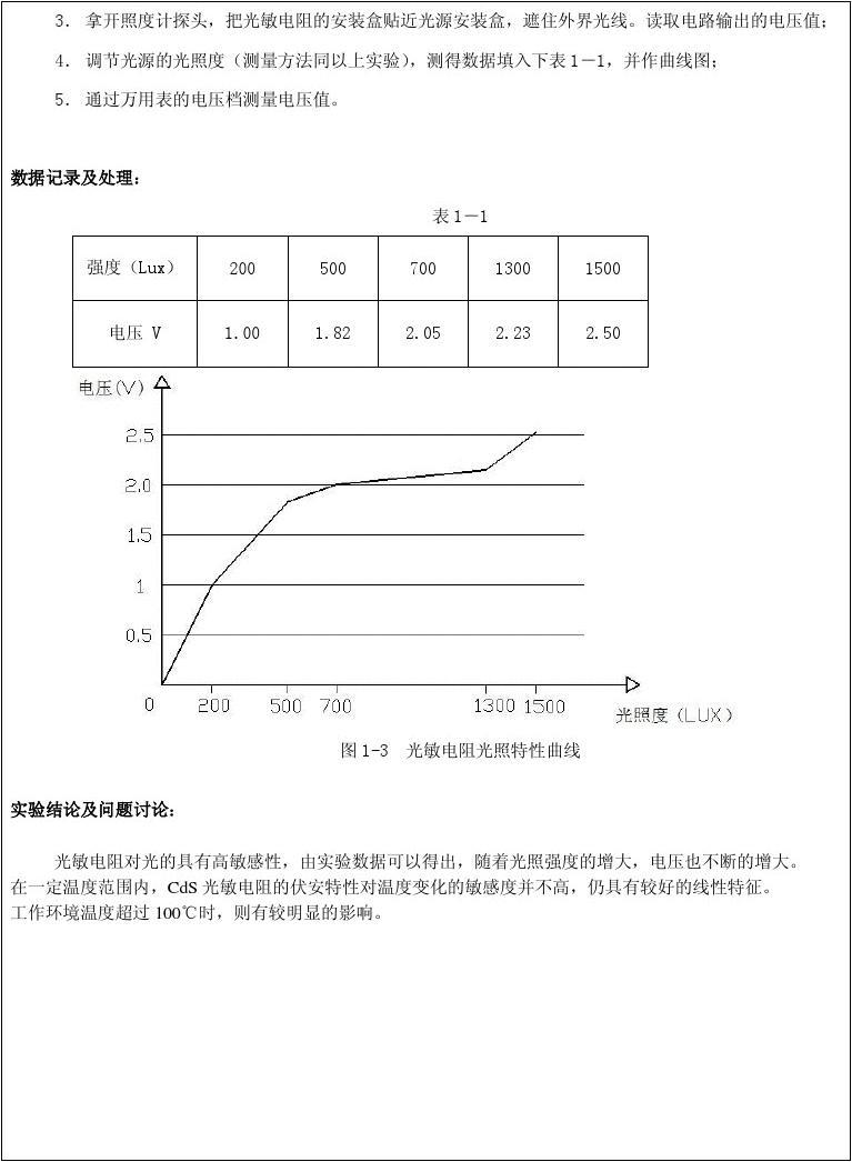 電阻的測量實驗報告_測量電阻的實驗數據記錄表格_測量電阻的實驗報告