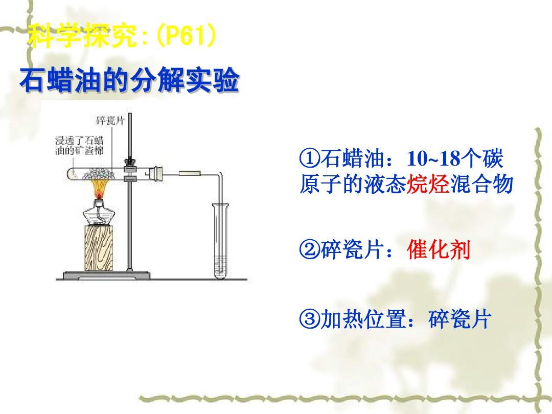 實(shí)驗(yàn)中石蠟油的作用_石蠟油分解實(shí)驗(yàn)視頻_視頻分解實(shí)驗(yàn)油石蠟怎么做
