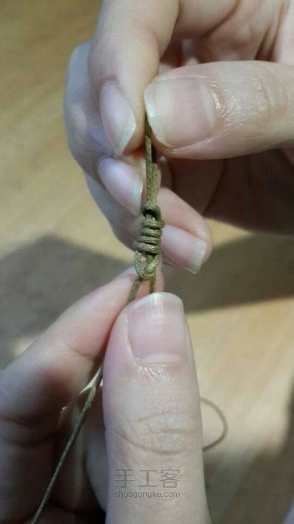 彈力繩手串打結方法收尾_手串彈力繩收尾打死扣圖解_手串彈力繩收尾打死結
