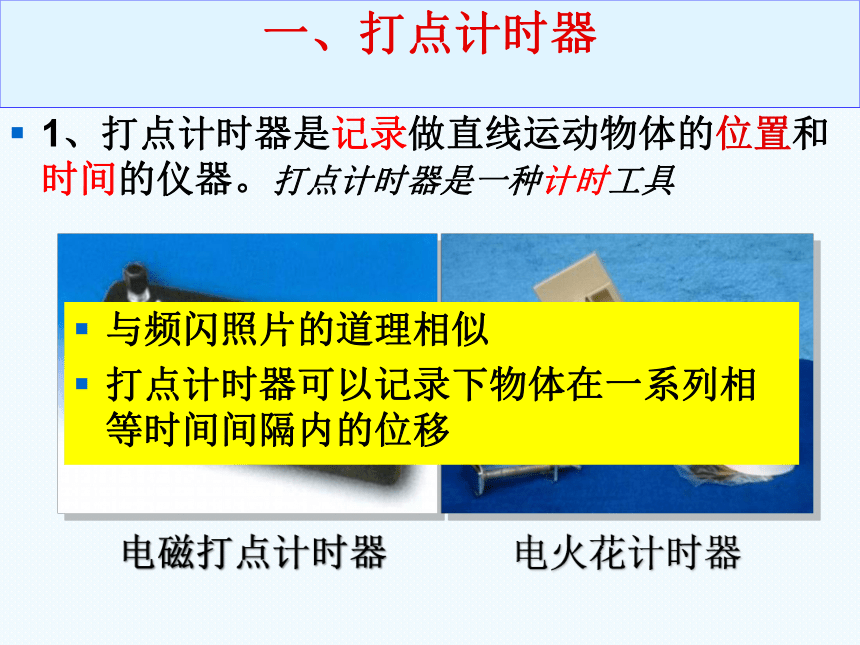 打點計時器實驗
