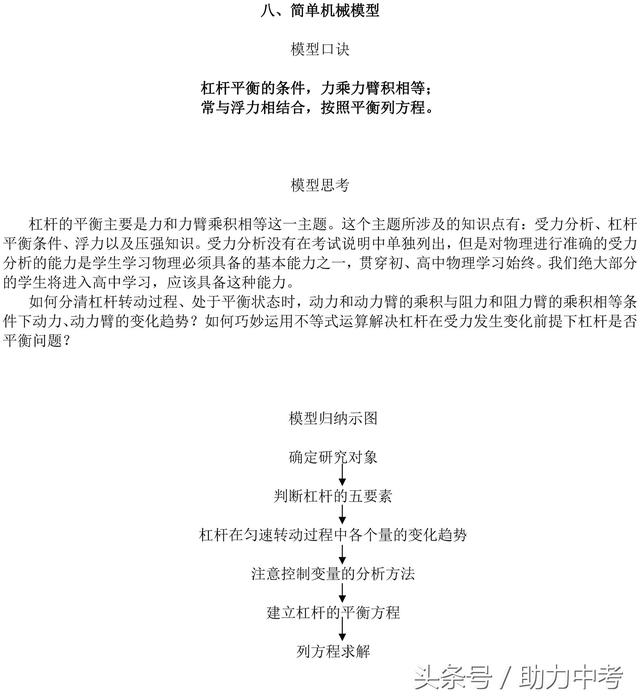 初中物理三模