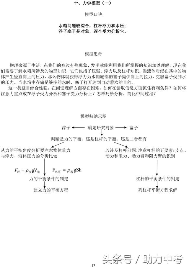 初中物理三模