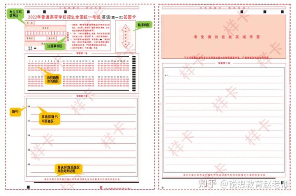 高考答題卡模板