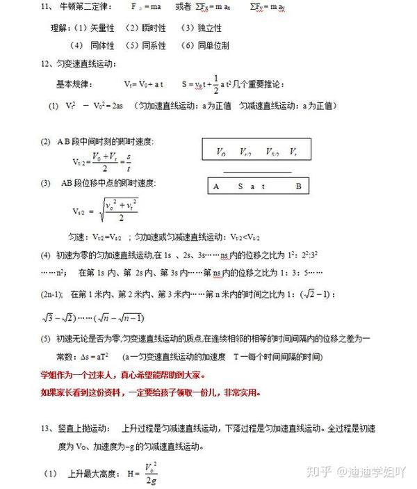 高中物理會考公式