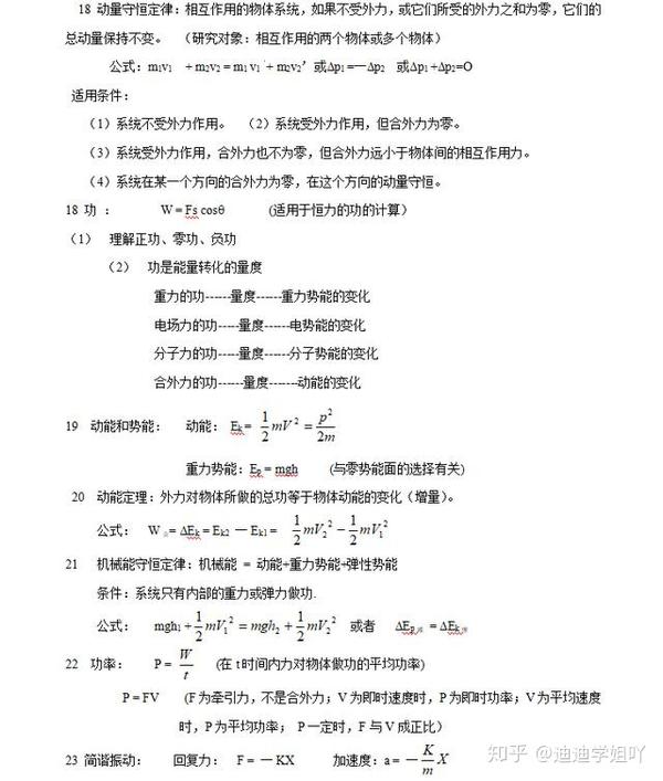 高中物理會考公式