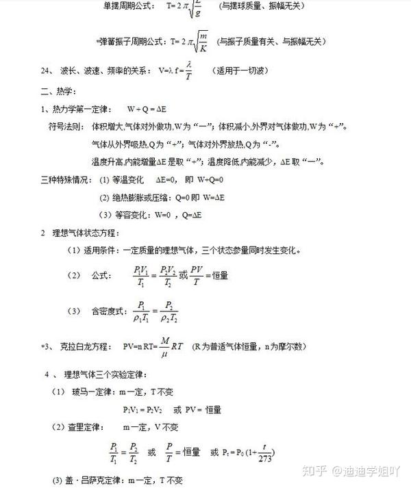 高中物理會考公式