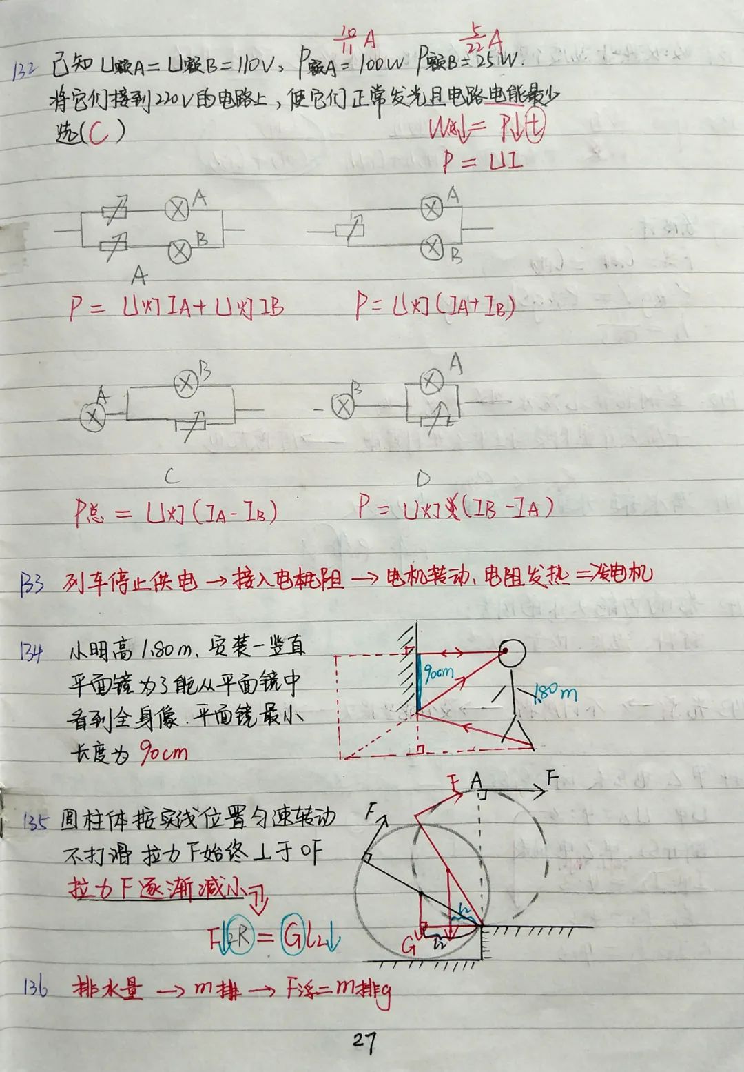 初中物理成績