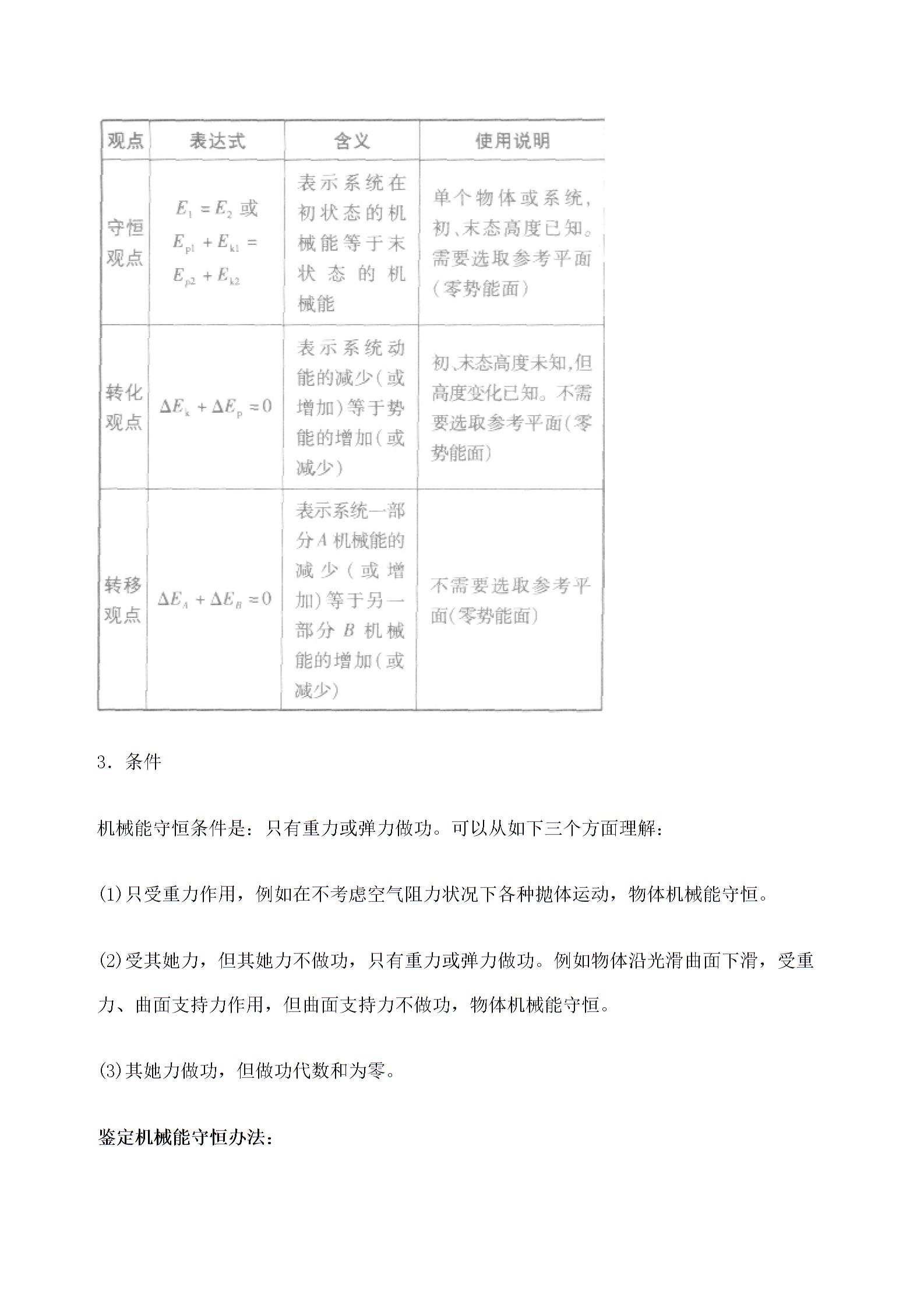 2021高中物理機械能守恒定律知識點總結5
