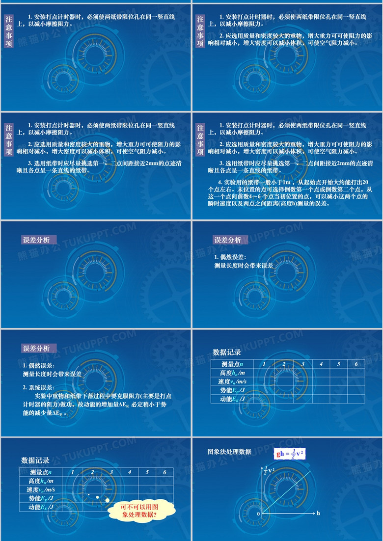 實驗驗證機械能守恒定律課件PPT模板no.5