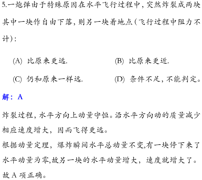 動量守恒條件