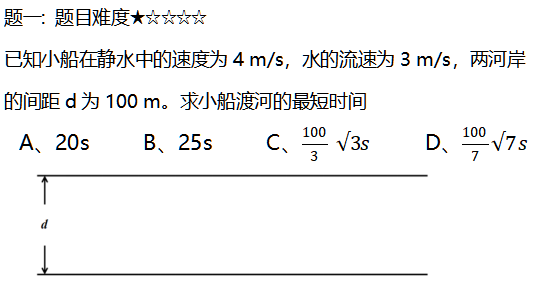 高中物理渡河問題