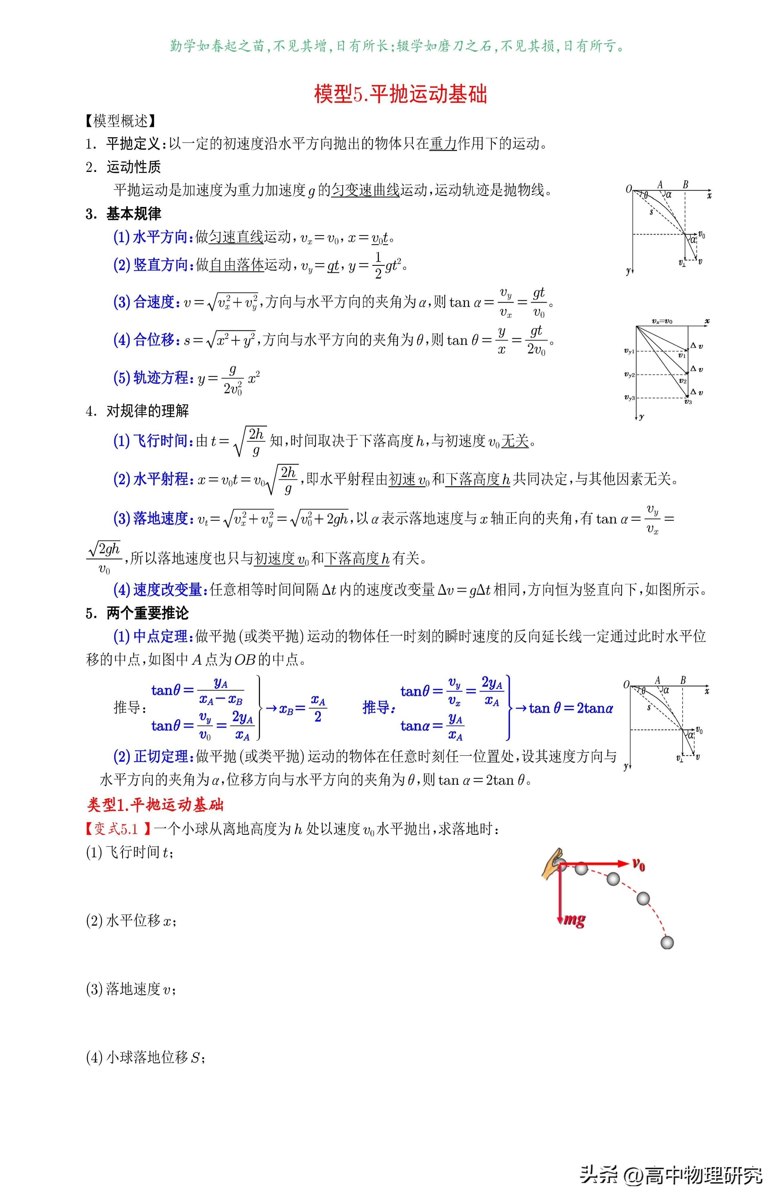 高中物理必修二知識總結(jié)