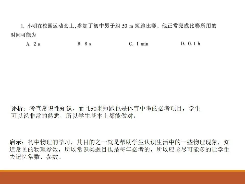 初中物理學科分析