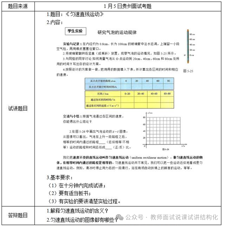 初中物理所有試講教案