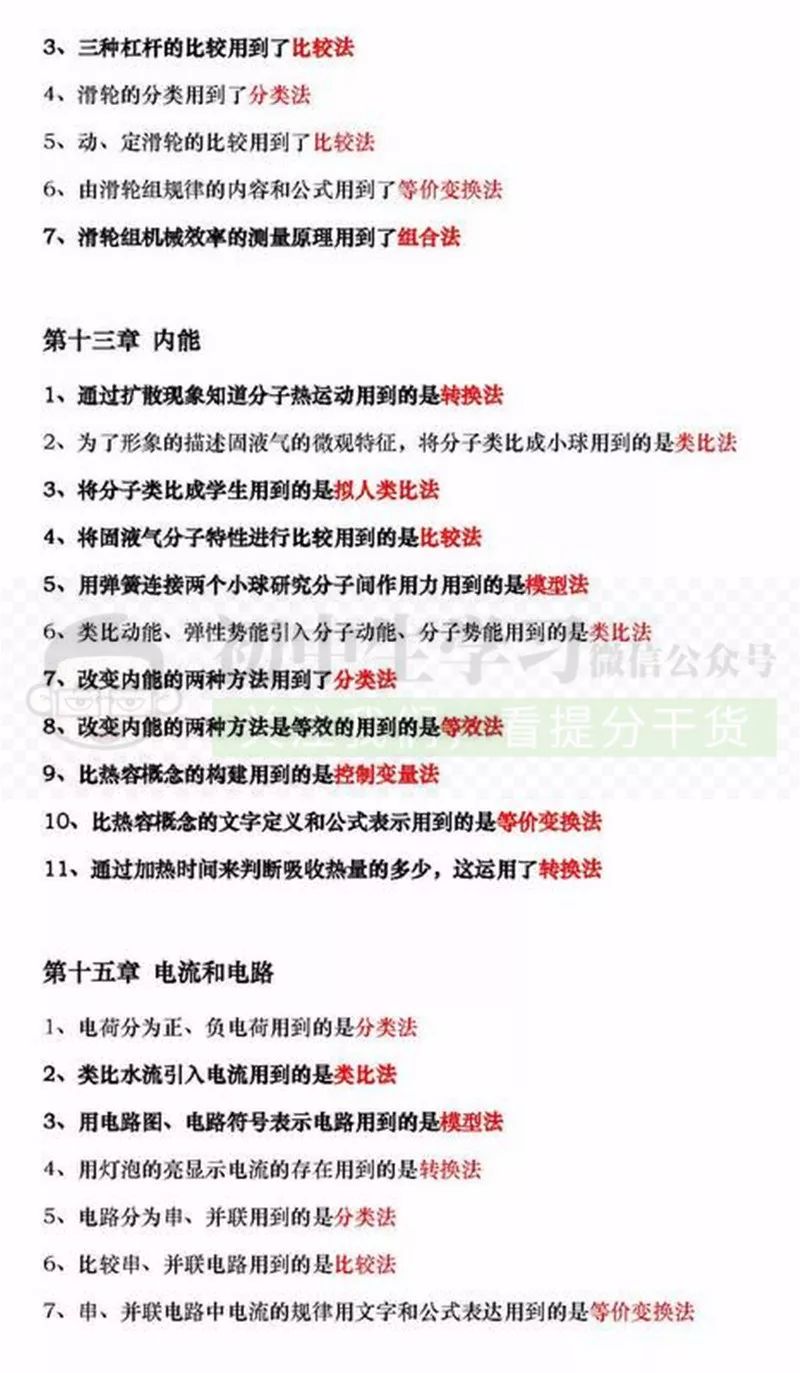 初中物理理想模型法
