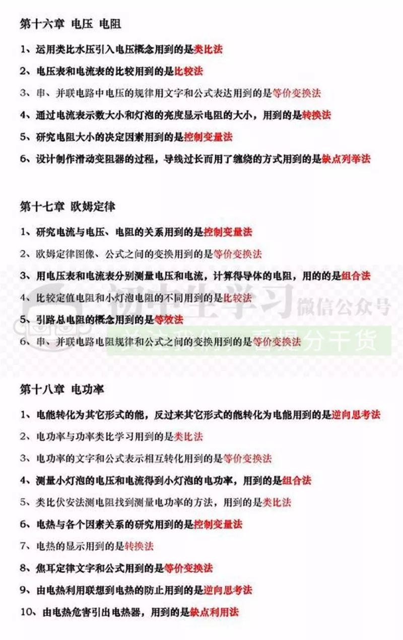 初中物理理想模型法