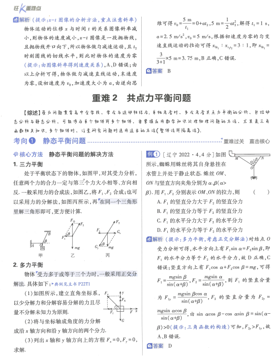 高中物理的重難點