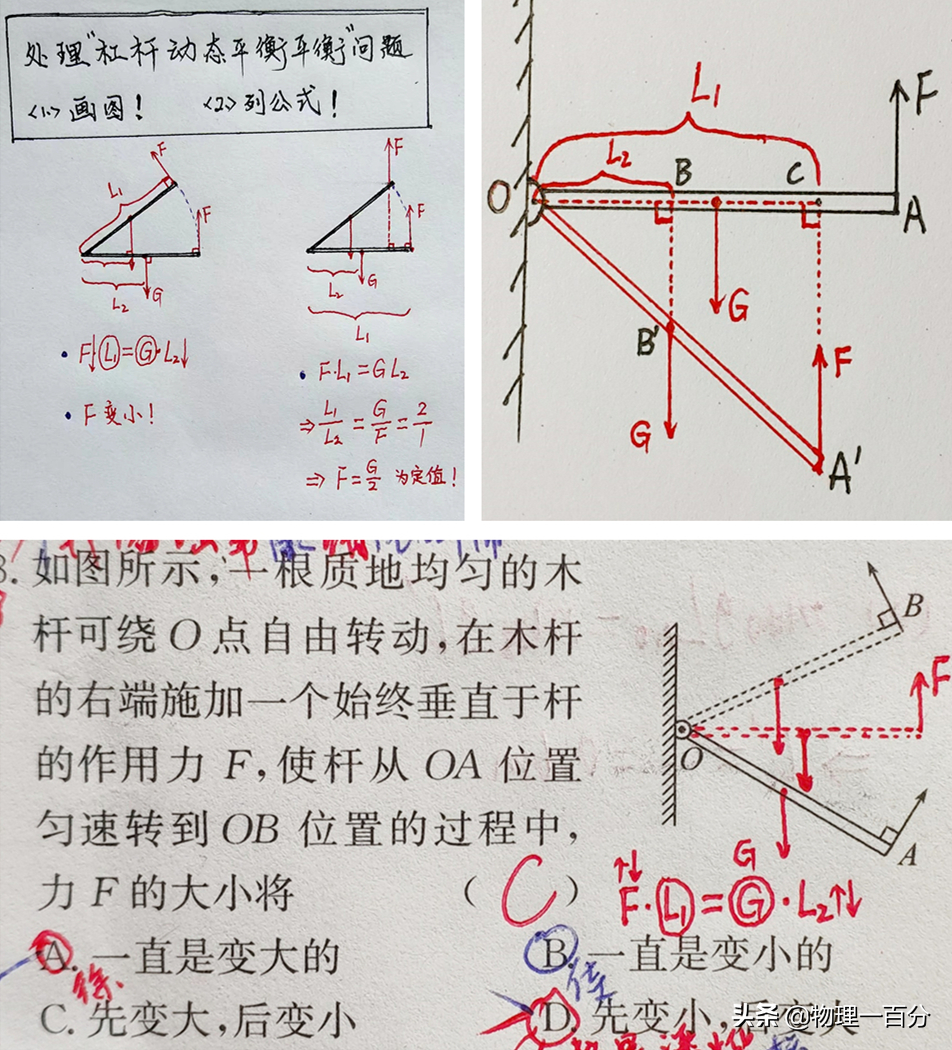 初中物理杠桿畫圖題