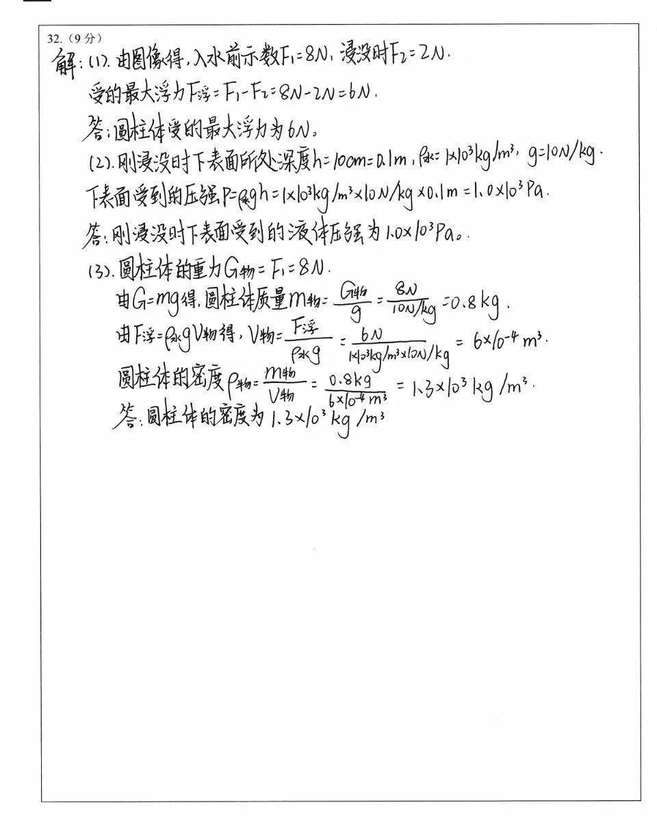 初中物理基本概念