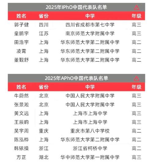 2025物理競賽決賽結果出爐：華師大二附中包攬冠亞軍，上海選手創歷史性突破
